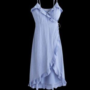Abercrombie and Fitch Ruffle Wrap Midi Dress